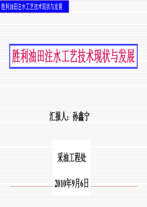 胜利油田注水工艺技术现状与发展