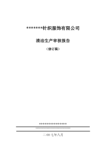 14针织清洁生产审核报告