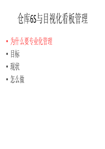 公司仓库6S与目视化看板管理方案（PPT34页)