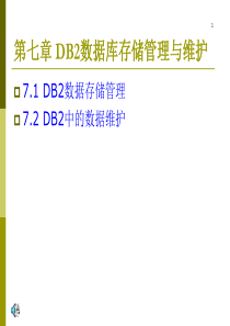 DB2数据库存储管理与维护