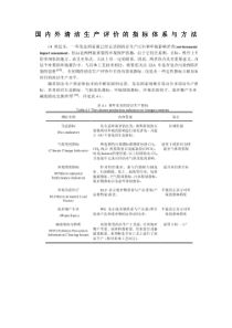 国内外清洁生产评价的指标体系与方法