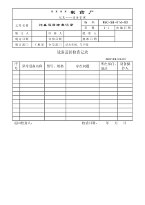 063-设备巡回检查记录