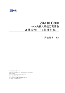 094563-ZXA10 C300(V10)GPON光接入局端汇聚设备 硬件安装(19英寸机