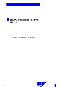 SAPHRHR390-IntroductionToPayroll