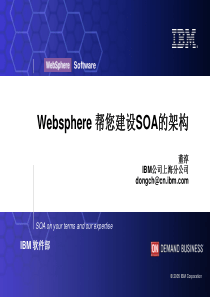 Websphere 帮您建设SOA的架构