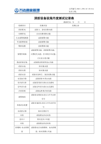 12、消防设备设施月度测试记录表