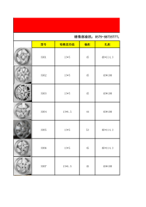 乾仕通铝轮库存表126