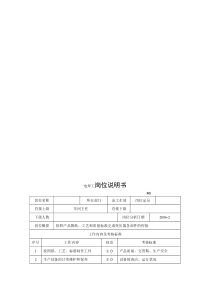 电力集团某大型电气配件企业电焊工岗位说明书