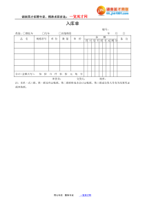 库存商品月周转速度统计表