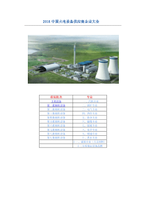 中国火电站设备供应商名录