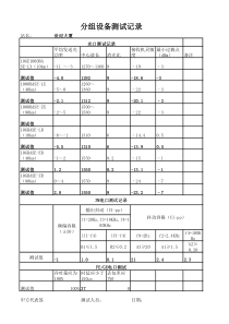 分组设备测试表