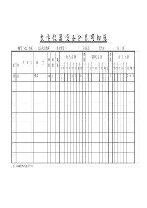 图书设备分类明细账