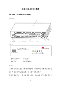 常见华为SDH设备