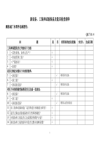 新设备、工装和试验装备及量具检查清单（8）