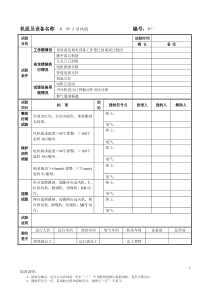 机组及设备试验卡(锅炉)