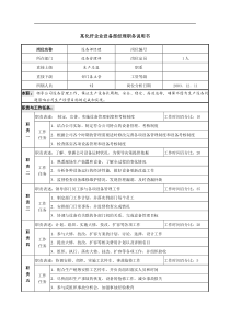 某化纤企业设备部经理职务说明书