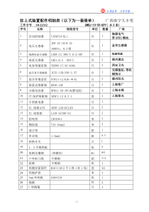 柱上式设备清单及外购件