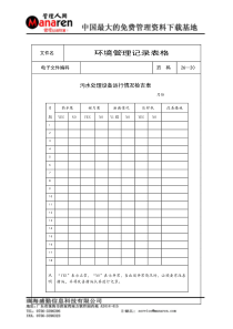 污水处理设备运行情况检查表