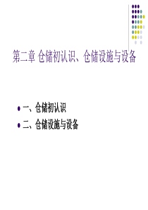 第二章仓储初认识、仓储设施与设备