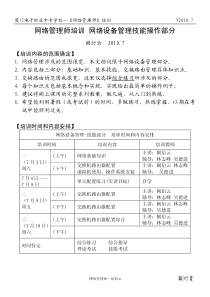 网络管理师-网络设备管理-技能操作培训