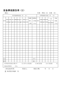 设备事故报告单（2）