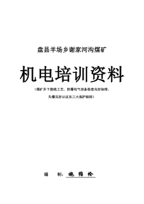 盘县羊场乡谢家河沟煤矿机电培训资料电钳工接线工艺要求及防爆电气设备的使爆认证