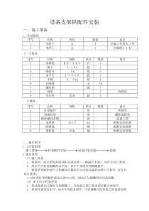 设备支架铁配件安装