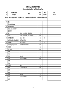 设备材料汇总