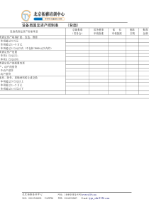 设备类固定资产控制表    （背面）