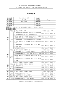 设备装配员岗位说明书(1)