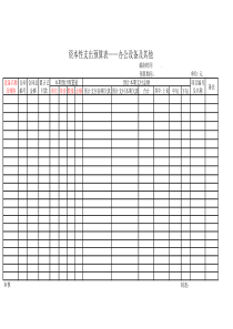 资本性支出预算表-办公设备及其他