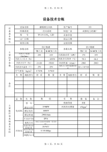 锅炉设备技术台帐