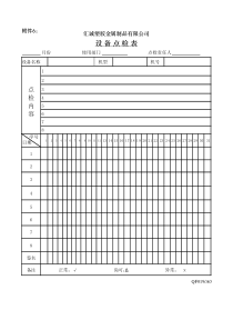 附件6设备点检表