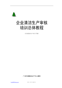 080101企业清洁生产审核培训总体教程