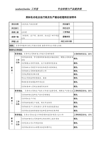 某知名光电企业行政及生产副总经理岗位说明书