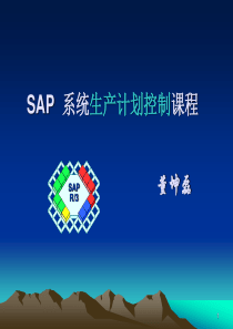 SAP系统生产计划控制