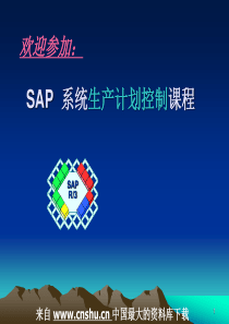 《SAP—系统生产计划控制课程》（PPT 169页）