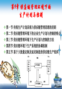 供应链管理-9供应链管理环境下的生产计划与控制