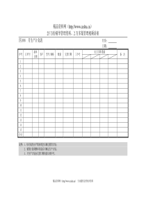 月生产计划表