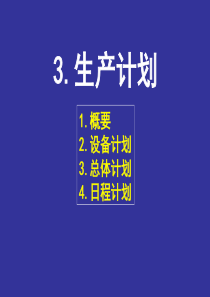 生产专家课程―生产计划