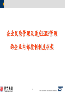 企业风险管理及适应ERP管理的企业内部控制制度框架