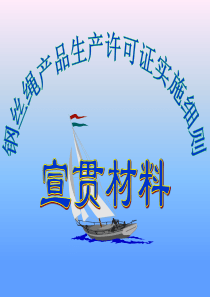 XXXX钢丝绳生产许可证实施细则省局宣贯