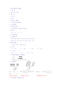 一年级数学上册知识点归纳