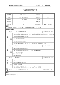 置业公司电气项目经理职务说明书