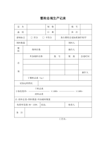 整粒总混生产记录