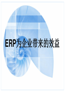 ERP给企业带来的效益