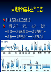 果蔬汁的基本生产工艺（PPT33页)