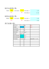 水流量和蒸汽流量计算