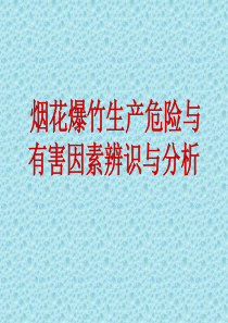 烟花爆竹生产危险与有害因素辨识与分析