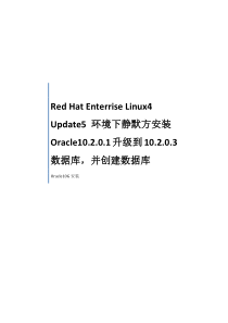 RedHatLinuxAS4Update5静默安装及升级Oracle10G10203